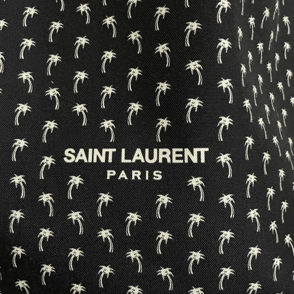 NWOT* SAINT LAURENT Canvas Drawstring Bag with Palm Print